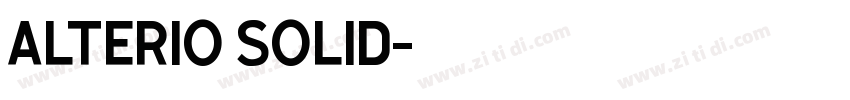 Alterio Solid字体转换